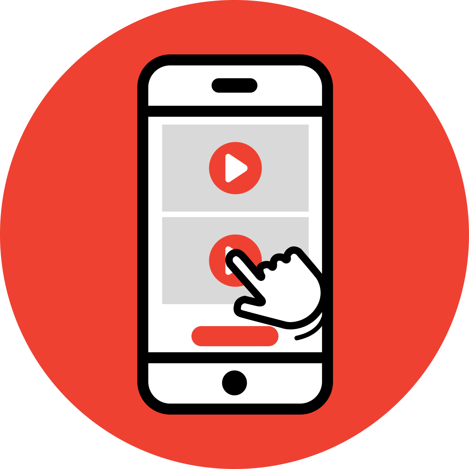 Bannersetje icoon Mobile Tile Videos