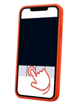 Illustratie van een interactieve mobiele advertentie op een telefoon