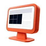 Illustratie van displaybanners op een webpagina op een monitor