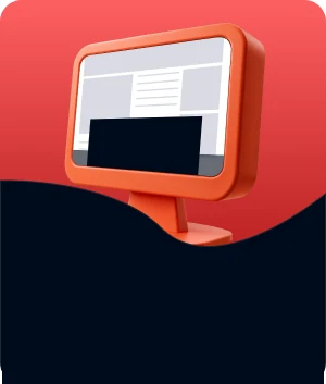 Illustratie van een floor ad onderaan een website op een monitor